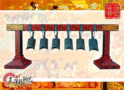 6件套仿古編鐘，小型特色樂器，民樂混音配套