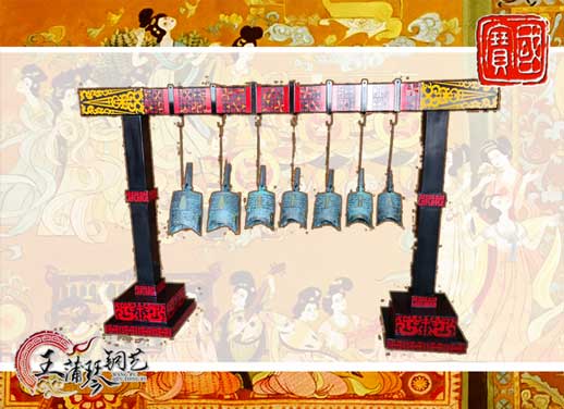 7件編鐘，觀賞裝飾編鐘，可發(fā)音編鐘